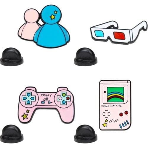 Enamel Pin Womens Brooch Badges For Backpack Game Console Anime Brooches Lapel Pins Enamel Badges For Women Decorative Jewelry