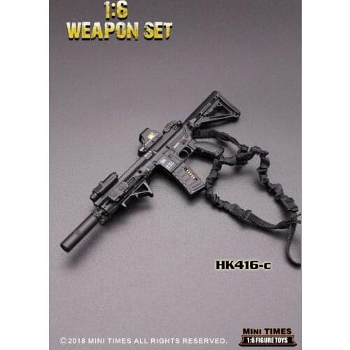 NEW Mini Times Toys Gun Model 16cm 1/6 Scale Figure Weapons Model Accessories HK416 C For 12" Army Solider Action