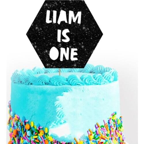 Customised cake topper, birthday personalised custom glitter cake topper cake decoration first wild one cake smash geometric