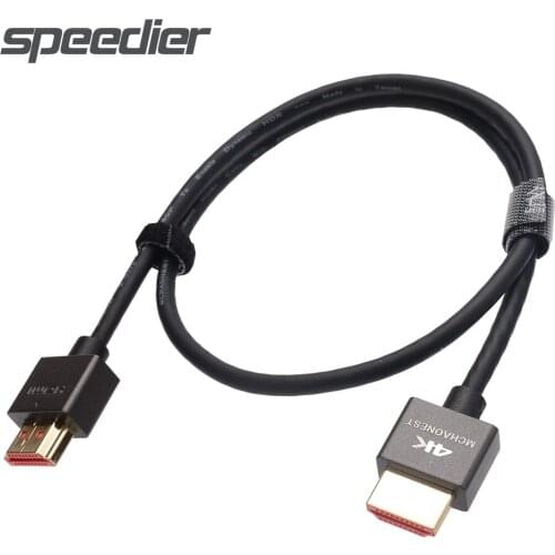 Ultra Thin HDMI-Cable 2.0 4K Flexible Slim A Type Male HDMI2.0 b Cord 4K*2K 18Gbps Portable Gay Connector Gold-plated OD3.8mm