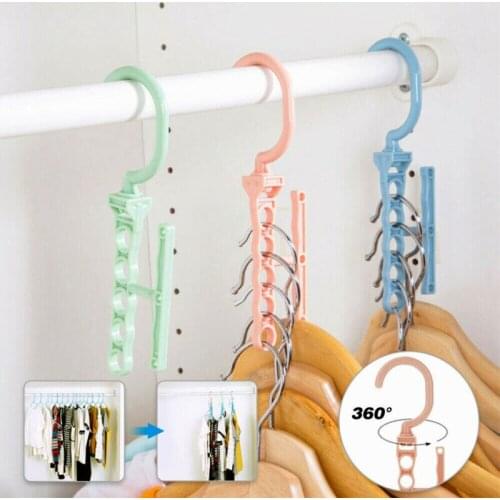 5-Hole Space Saving Hanger 360 rotating magic hanger multi-function folding magic hanger wardrobe drying clothes clothes storage