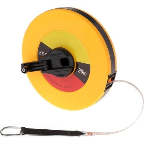 2021 New Fiber Measuring Tape 10/15/20/30m Hand-held Disc Flexible Ruler Wind Up Measure