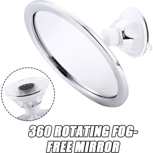 Practical Bathroom 360 Degrees Suction Cup Fogless Mirror For Shaving Grooming Makeup Bath Shower Mirrors 173x173mm