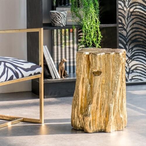 Luxury Imitation Gold Tree Roots Statue Resin Art Decor House Room Hotel Stool Home Furniture Ornaments objet decoration maison