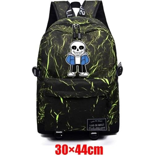 Anime Undertale Packsack Zipper Backpack Unisex Fabric High Quality Teenager Student Schoolbag Mochila Casual Travel Laptop Bag