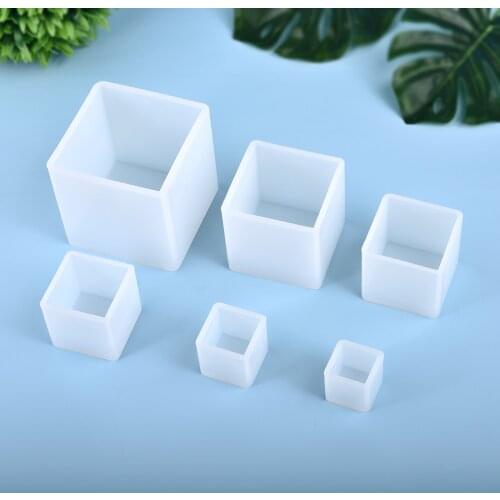 Resin Silicone Mold 3D Cube Casting Molds For DIY Crystal Epoxy UV Resin Jewelry Crafts Jewelry Tools 6 Size
