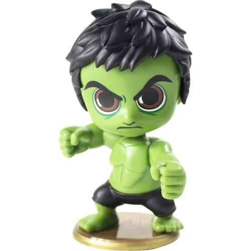 Super Hero Hulk Bobble Head Figure Toy Superhero Cute Q Version Dolls PVC Figure Car Decoration Toys
