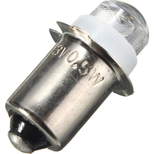 P13.5S 0.5W LED For Focus Flashlight Replacement Upgrade Bulb Torches Work Light Lamp 60-100Lumen DC3V 4.5V 6V C+D Cell