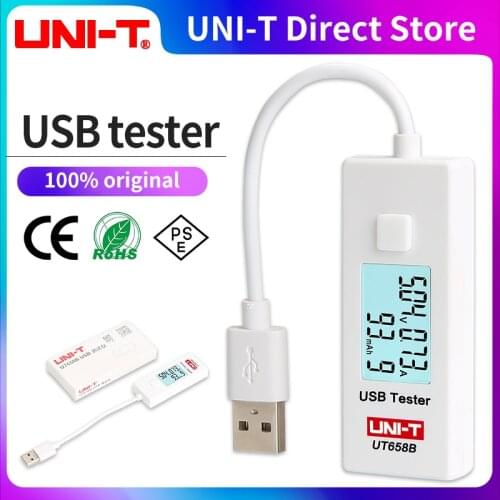UNI-T UT658B USB voltage tester mobile phone computer charging current measurement power monitor LCD backlight