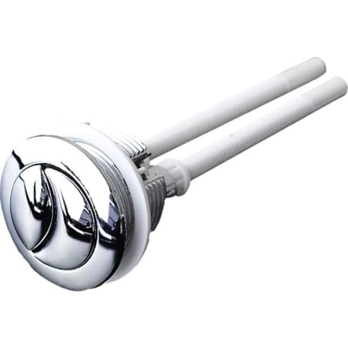 38mm Toilet Dual Flush Round Head Push Button Electroplating Water Tank Valve