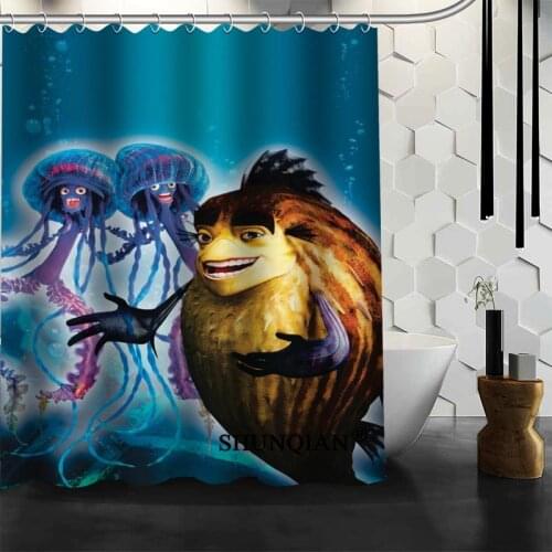 Custom Shark,Fish Shower Curtain High Quality bathroom Accessories Polyester Fabric Curtain With holes