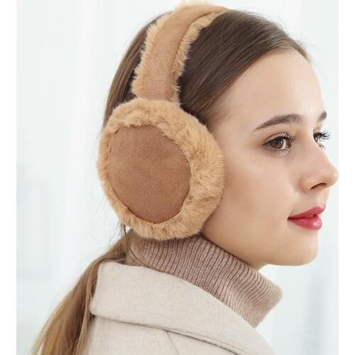 2021 spring and winter Womens casual soft fur earmuffs female Multicolor Plush portable foldable ear warmer snowy Earmuffs