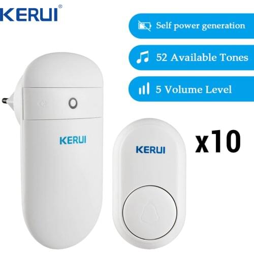 10 pcs KERUI M518 self generation doorbell Door Bell Button Design long distance volume adjustment various songs