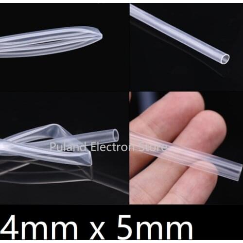4x5 Silicone Tubing ID 4mm OD 5mm Food Grade Flexible Drink Tubing Pipe Temperature Resistance Nontoxic Transparent