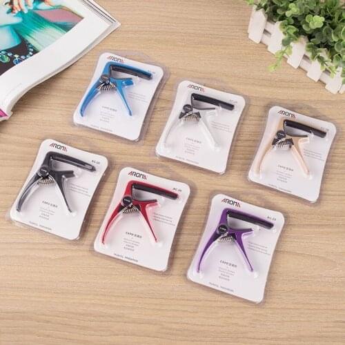 AROMA AC-20 Guitar Capo for Acoustic Electric Guitar Total Aluminium Alloy Guitar Accessories 7Colors
