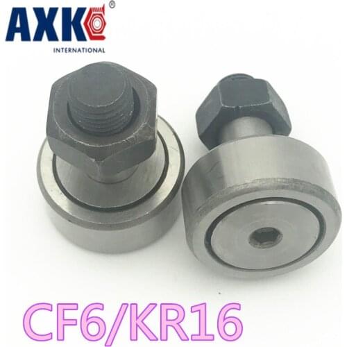 Axk 4pcs Cf6 Kr16 Krv16 Woodworking Machinery Parts Cam Follower Roller Bearings Track Roller Bearing Needle Roller Bearing