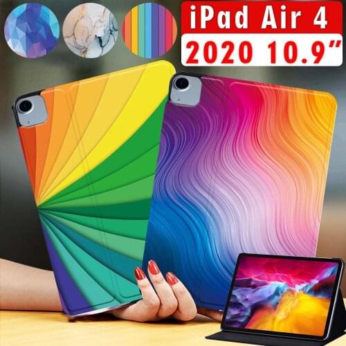 Tablet Case for Apple IPad Air 4 2020 10.9 Inch Watercolor Print Series Pattern Case + Free Stylus