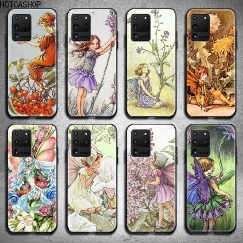 Beautiful Flower Fairy Illustration Phone Case For Samsung Galaxy S21 Plus Ultra S20 FE M11 S8 S9 plus S10 5G lite 2020