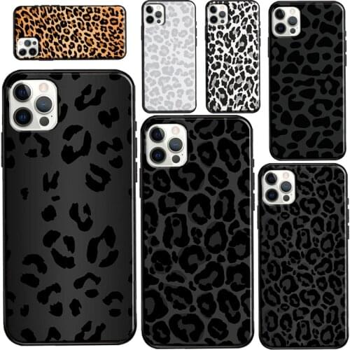 Leopard Print Black Cheetah Pattern For iPhone 12 mini 11 Pro Max Phone Case For iPhone 7 8 Plus 6S X XR XS Max SE 2020 Coque