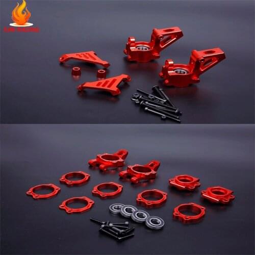 CNC Alloy Front and Rear Wheel Hub Carrier Set for 1/5 Hpi Rofun Rovan Km MCD GTBRACING Baja 5b 5t 5sc SS TRUCK Rc Car Toy Parts