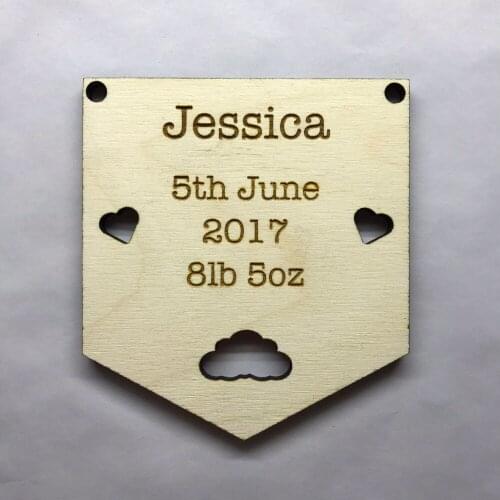 Laser Cut Baby Birth Wooden wall decor ,bedroom wall plaque,Child room decor