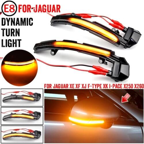 Dynamic Blinker Turn Signal for Jaguar XE XF XJ F-TYPE XK XKR I-PACE X250 X260 Mirror LED Light Arrow