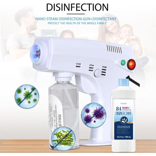 Household Handheld Atomization Disinfection Fog Machine Fog Machine Blue Light Nano Steam Spray Gun Hair Care Styling Tool