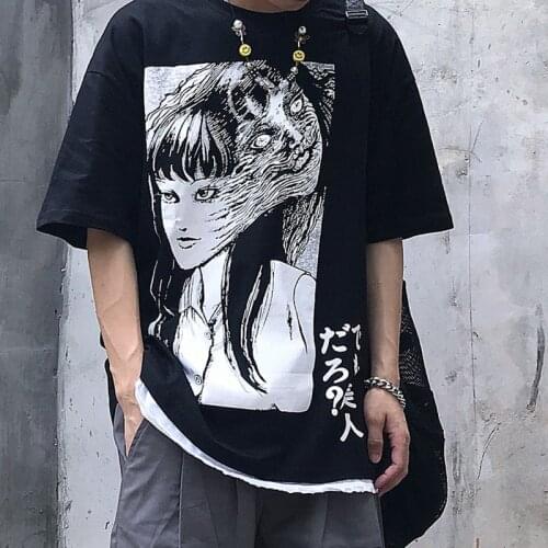 Summer T-shirt Women Streetwear T-shirt Loose Short Sleeve T-shirt Casual Tops Vintage Man T-shirt Cartoon Pattern Print T-shirt