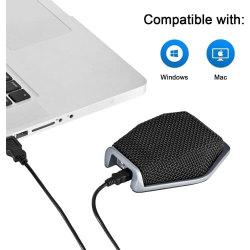 BOYA USB 180° Omnidirectional Condenser Conference Microphone for Desktop Compatible with PC/iOS Desktop Laptop Skype,VoIP Call