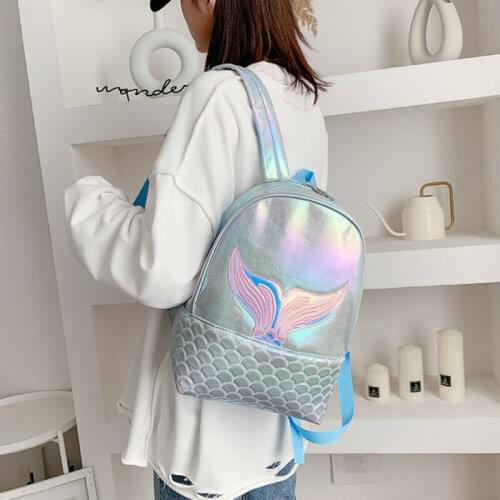 2020 HOT Mermaid Sequins Cat Backpacks Women School Bags Bling Rucksack Glitter Girls Travel Shoulder Bags Bolsas Mochila mujer