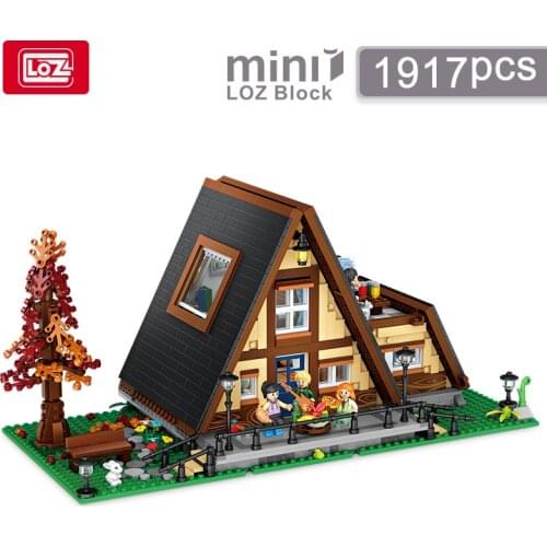 LOZ 1037 Mini Blocks Lovely Tiny Cabin House Building Bricks for Children Gifts Fun Toy Kids Brinquedos Girls Present 1917PCS