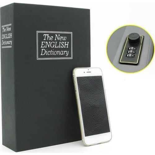 Metal Simulation Dictionary Book Secret Security Safe Key Lock Cash Money Jewellery Locker Durable Quality Money Box Gifts