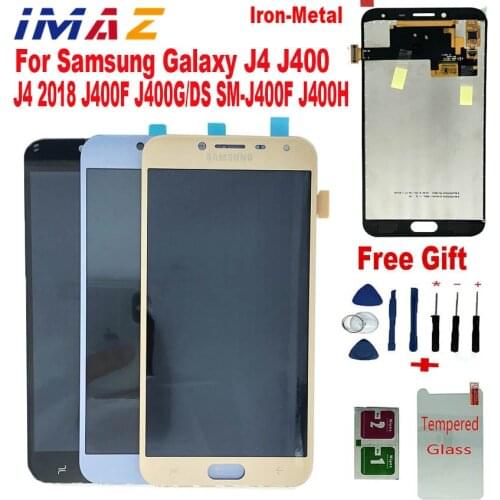 IMAZ Iron Metal J4 Lcd For Samsung Galaxy J4 2018 J400 J400F J400H J400M J400G Display Touch Screen Digitizer Replacement parts