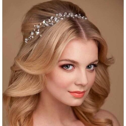 Trendy Crystal Hair Ornaments Decoration Wedding Headbands Princess Bridal Headpiece Wedding Hairband Hair Accessories Jewelry