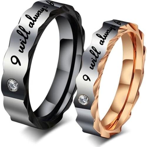 Fashion Jewelry Titanium Steel Couple Rings for Men and Women Love Rings Valentines Day Gifts