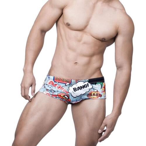 Mens Sexy Swim Boxer Briefs Summer Swimming Trunks Swimwear Men Swimsuit Surfing Suit Beach Shorts Jammer Surf Trunk Beachwear