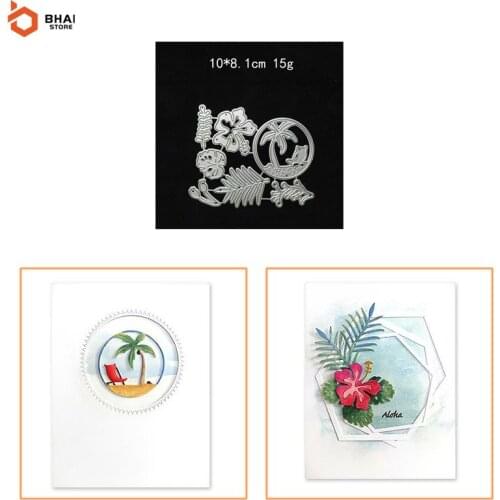 New Design Christmas Flowers Coconut Tree Man Metal Cutting Dies Cut Decoration Scrapbook Paper Card Embossing Decor Craft 2021