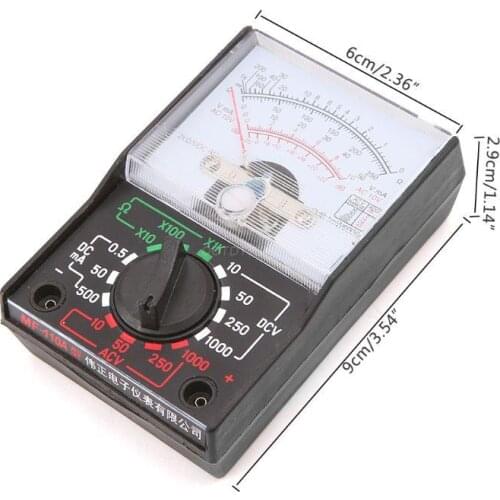 OOTDTY DC/AC 1000V Voltmeter 250mA Ammeter 1K Resistance Meter Analog Multimeter Tool