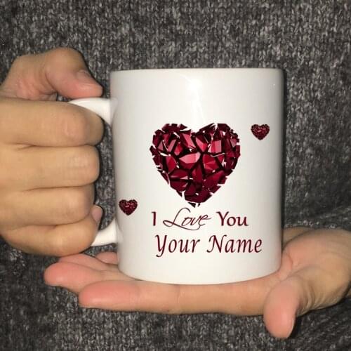 Personalised Coffee Mug Custom Printed love Tea Coffee Mugs Cup wife or husband Gift Name Text Drop Shipping