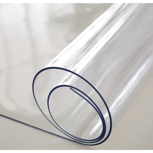 PVC Transparent Tablecloth Soft Glass Waterproof Table Cover Oilproof Easy To Clean Protection Tablecloth