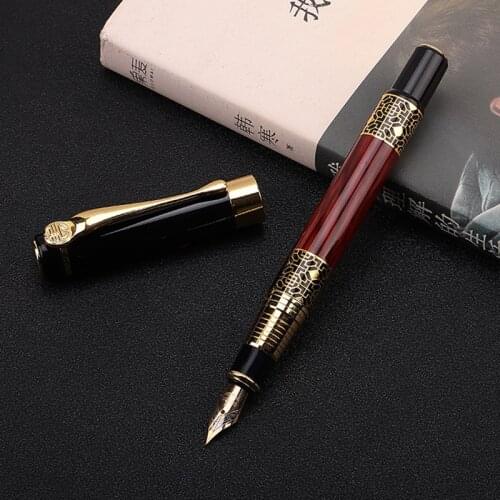 PHANTACi High Quality Classical Fountain Pen Wood Grain High-grade Business Pen Metal Signature Fountain Pen