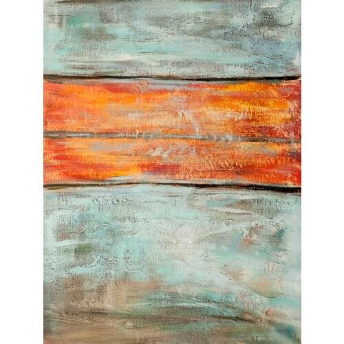 Handpainted Modern Art Abstract Painting Digigeo 5 by Lisa Carney Oil Painting Reproductions Vertical No Framed
