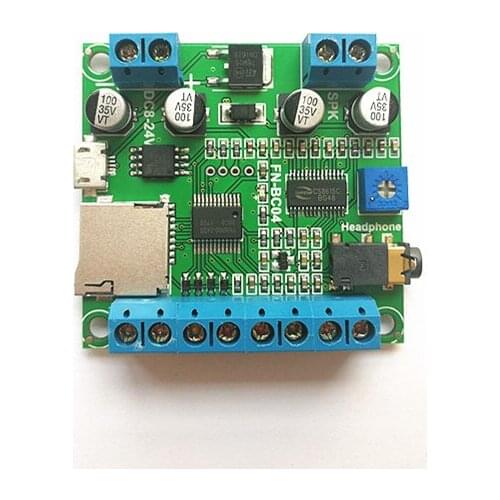 Trigger MP3 Voice Player Board Industrial Grade MP3 Music Player Module 10-15W Power Amplifier Output