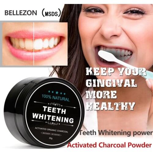 30g Teeth Whitening power Activated Charcoal Powder Natural Teeth Whitening Oral Hygiene Care Tooth Whitener Dental Set