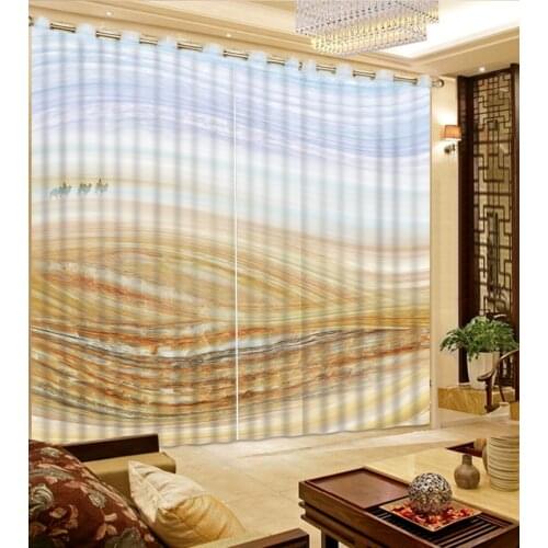 3d curtains Marble camel wind desert landscape fashion decor home decoration for bedroom custom curtains