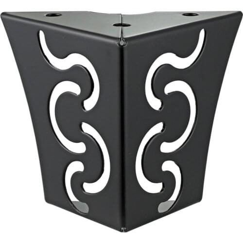 4pcs Metal Polished Sofa Chair Leg 8 / 10cm Stainless Steel Hollow Carving Coffee Table Foot Screw Bed Riser Furniture Leg