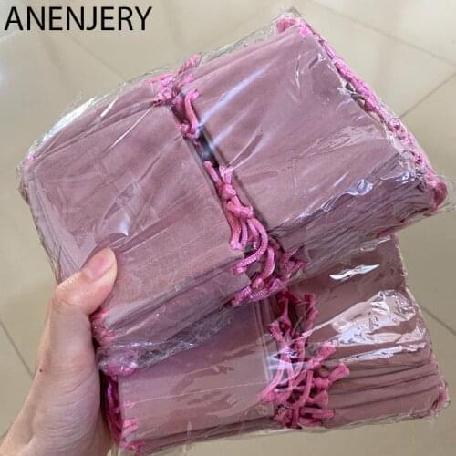 ANENJERY Upscale 100pcs 7x9cm Jewelry Packing Velvet Drawstring bags & Pouches, Gift bag. Customization is not supported