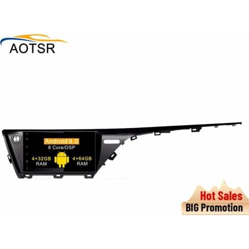 DSP 4+64 Android 9.0 Car DVD Stereo Multimedia head unit For Toyota CAMRY 2018 low level BT Radio GPS Navigation Video Audio map