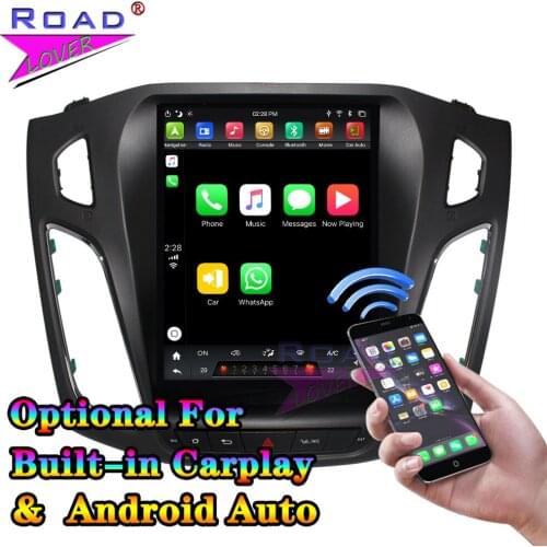 For Ford Focus 2013-2015 Tesla Style Car Multimedia Player Android 9.0 PX6 4G+64G 6 Core 9.7" GPS Navigation Radio Tape Recorder