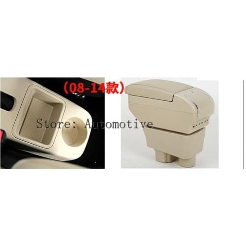 Car Armrest Box Case For Skoda Fabia 2008-2013 Armrest Central Store Content Storage Box With Cup Holder Ashtray
